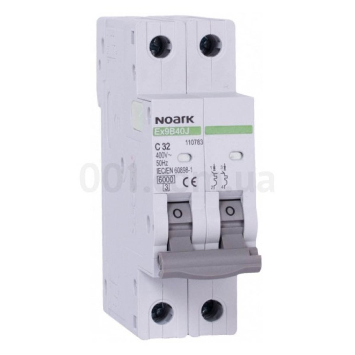 Модульний автоматичний вимикач Ex9B40J 6kA хар-ка B 2A 27мм 2P, NOARK 256_256.jpg