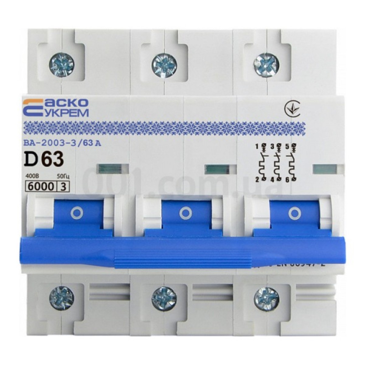 Автоматичний вимикач ВА-2003/D 3P 63А характеристика D, АСКО-УКРЕМ 98_98.jpg - фото 5