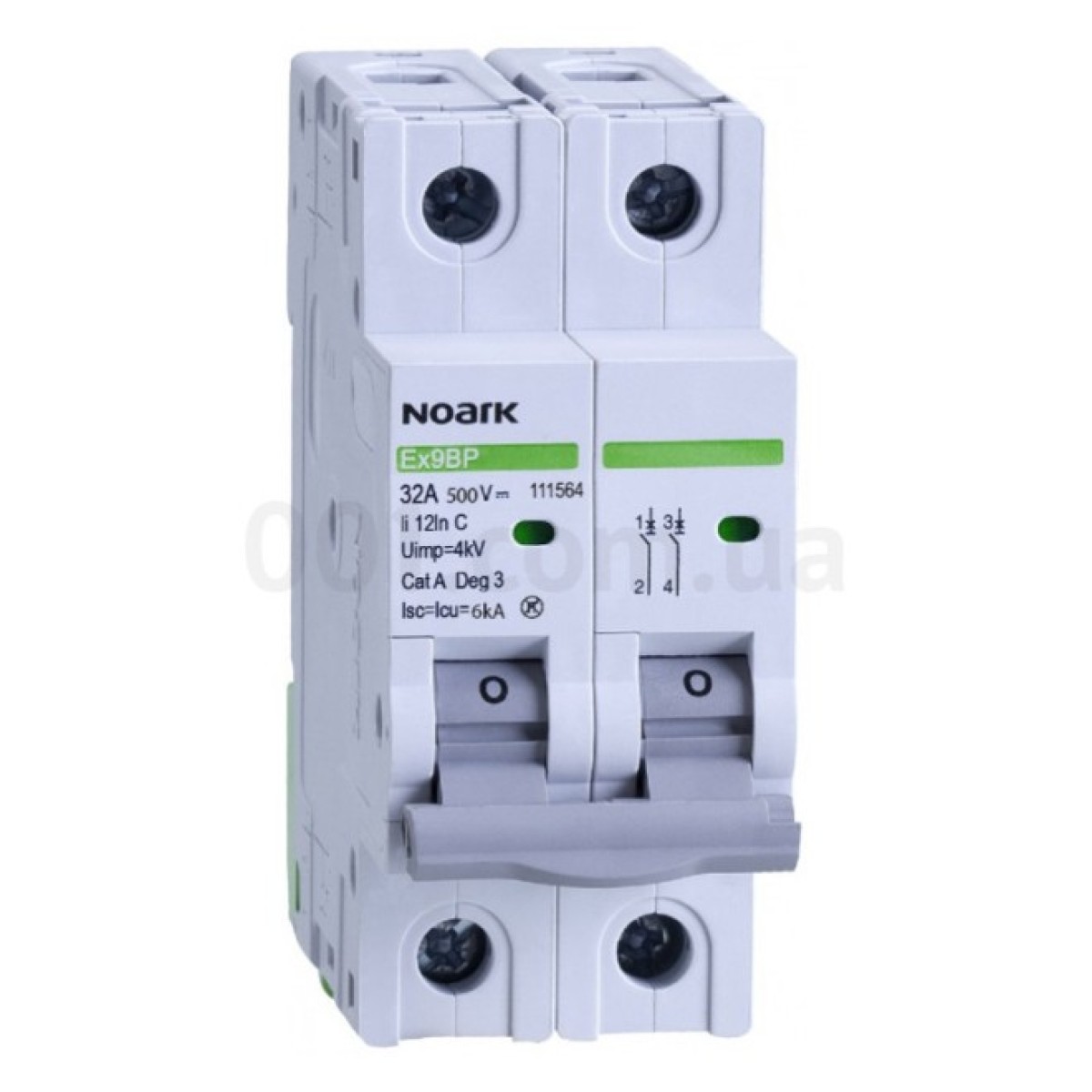 Модульний автоматичний вимикач Ex9BP 6kA для PV хар-ка C 63A 500V DC 2P, NOARK 256_256.jpg