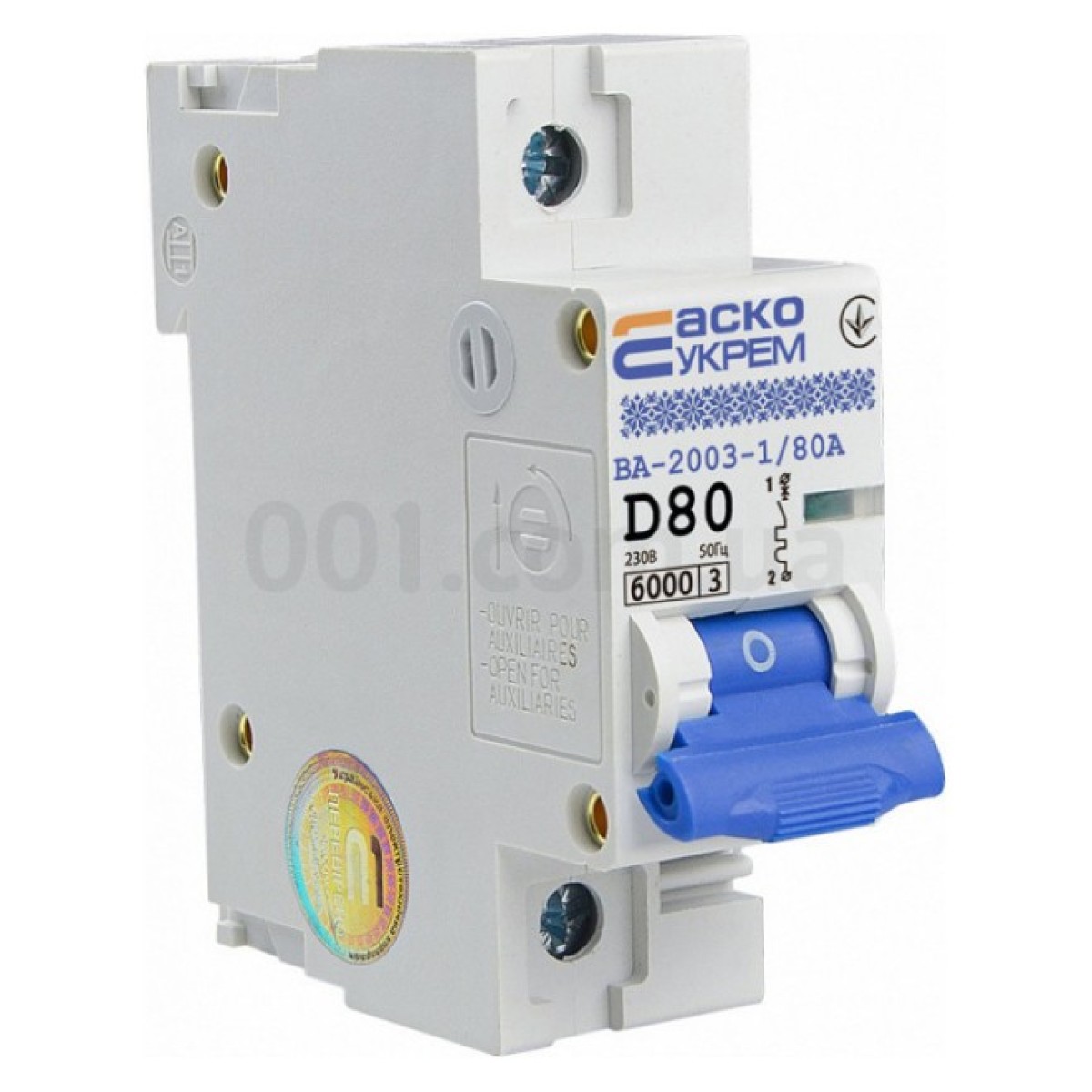 Автоматичний вимикач ВА-2003/D 1P 80А характеристика D, АСКО-УКРЕМ 98_98.jpg - фото 1