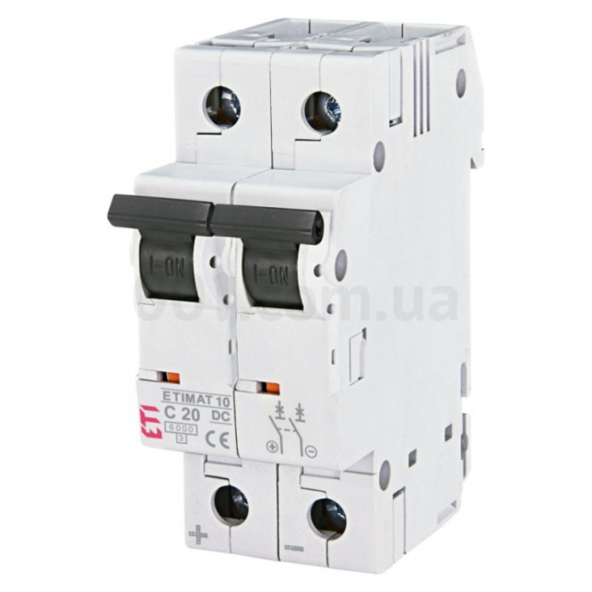 Автоматичний вимикач ETIMAT 10 DC (6кА) 2P 20 А хар-ка C, ETI 98_98.jpg - фото 1