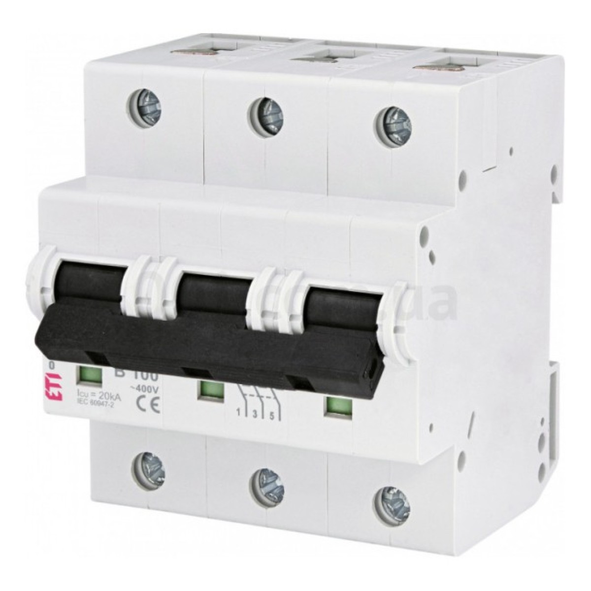 Автоматичний вимикач ETIMAT 10 (20кA) 3P 100А хар-ка B, ETI 98_98.jpg - фото 1