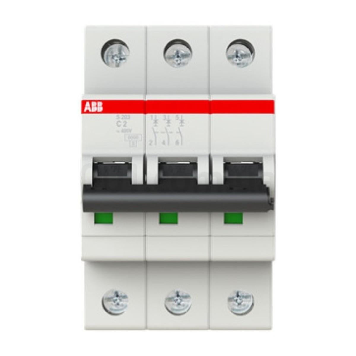 Автоматический выключатель S203-C2 3P 2А 6кА х-ка C, ABB 98_98.jpg - фото 4