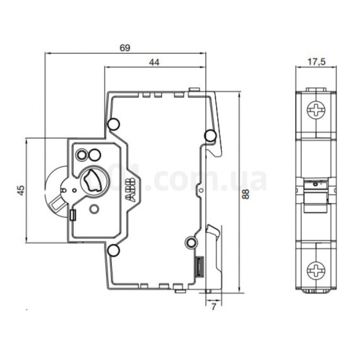 Автоматичний вимикач BMS411C63 1P 63А 4,5кА х-ка C BASIC M, ABB 98_98.jpg - фото 2