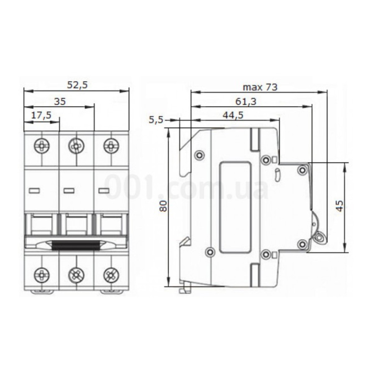 Автоматический выключатель ECO 2P 63A характеристика C, ECOHOME 98_98.jpg - фото 3