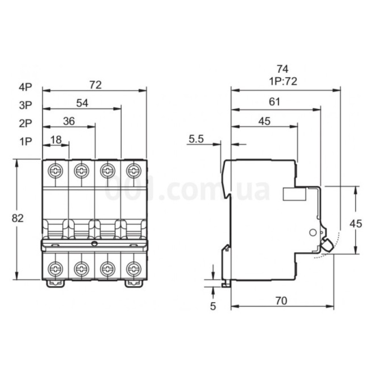 Автоматичний вимикач Easy9 3P 6А тип В, Schneider Electric 98_98.jpg - фото 2