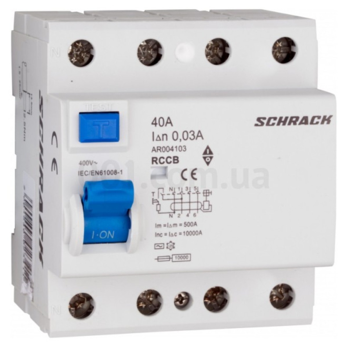 Пристрій захисного відключення (ПЗВ) AMPARO 10кА/30мА 4P 40А тип AC, Schrack Technik 256_256.jpg