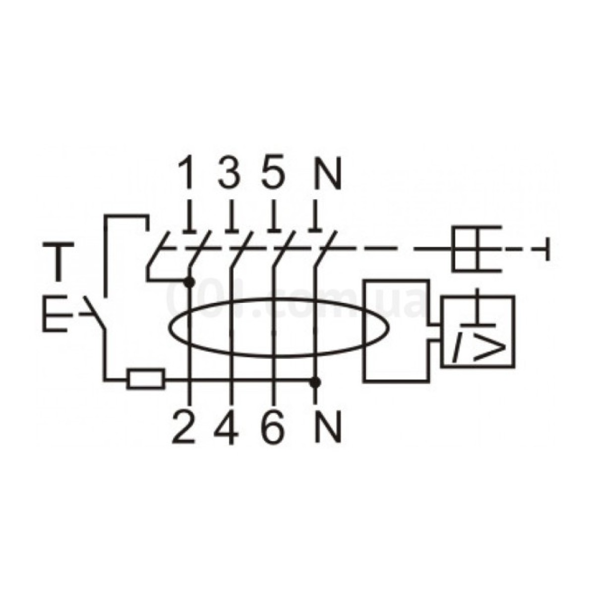 Диференційне реле (ПЗВ) EFI-4 80А 300мА тип AC 10кА, ETI 98_98.jpg - фото 2