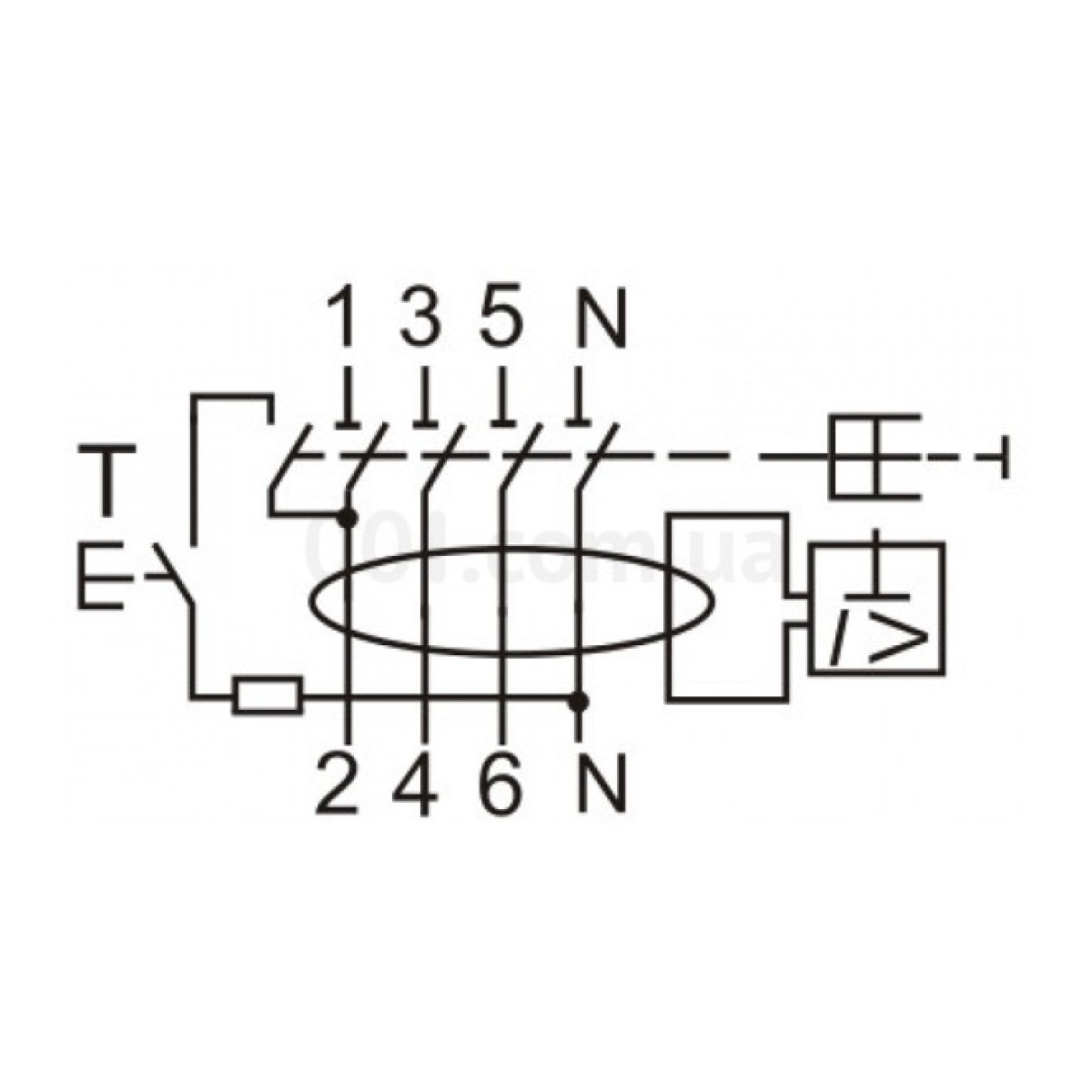 Дифференциальное реле (УЗО) EFI-4 80А 300мА тип AC 10кА, ETI 98_98.jpg - фото 2