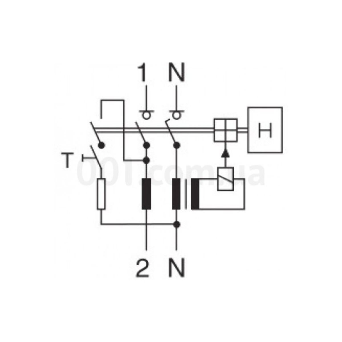 Пристрій захисного відключення (ПЗВ) PF6-63/2/01 2P 63 А 100 мА тип AC, Eaton (Moeller) 98_98.jpg - фото 2