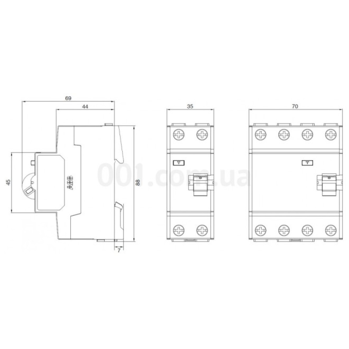 ПЗВ (пристрій захисного відключення) BMF41240 2Р 30мА 40А тип АС BASIC M, ABB 98_98.jpg - фото 2