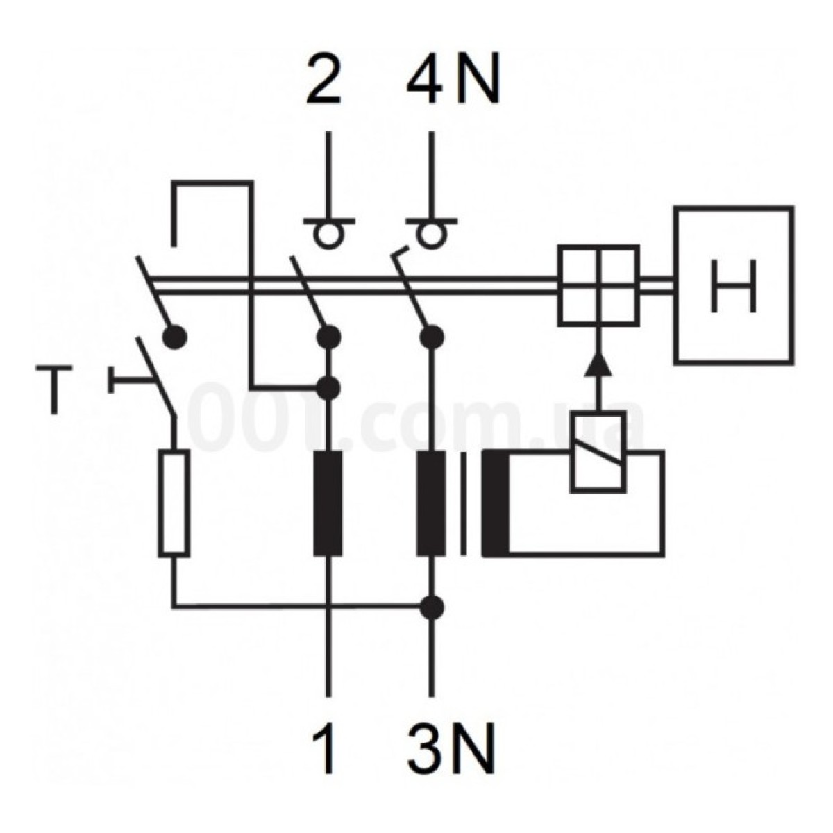 Пристрій захисного відключення (ПЗВ) 6кА/100мА 2P 40А тип AC, Schrack Technik 98_98.jpg - фото 2