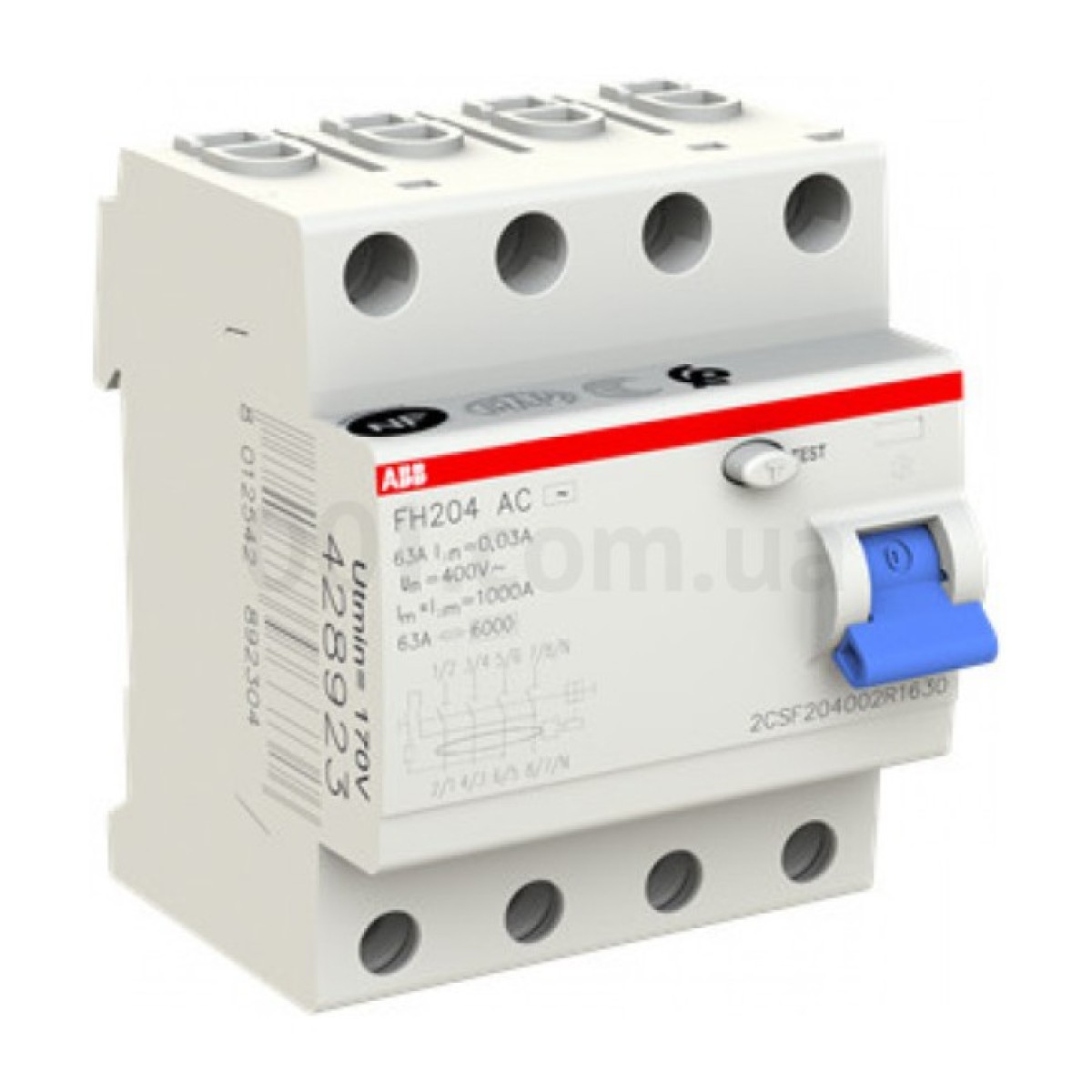 Диференційний вимикач (ПЗВ) FH204AC-63/0,03 63А 4Р 30mA тип AC, ABB 98_98.jpg - фото 1