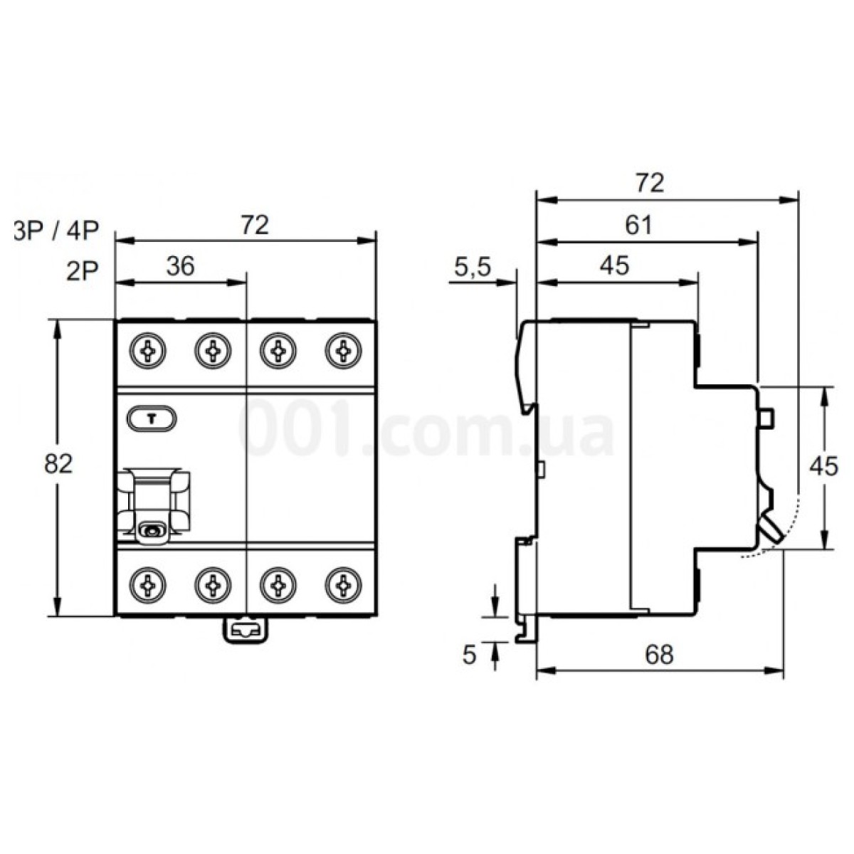 Диференційний вимикач (ПЗВ) Easy9 2Р 40А 100мА тип АС, Schneider Electric 98_98.jpg - фото 2