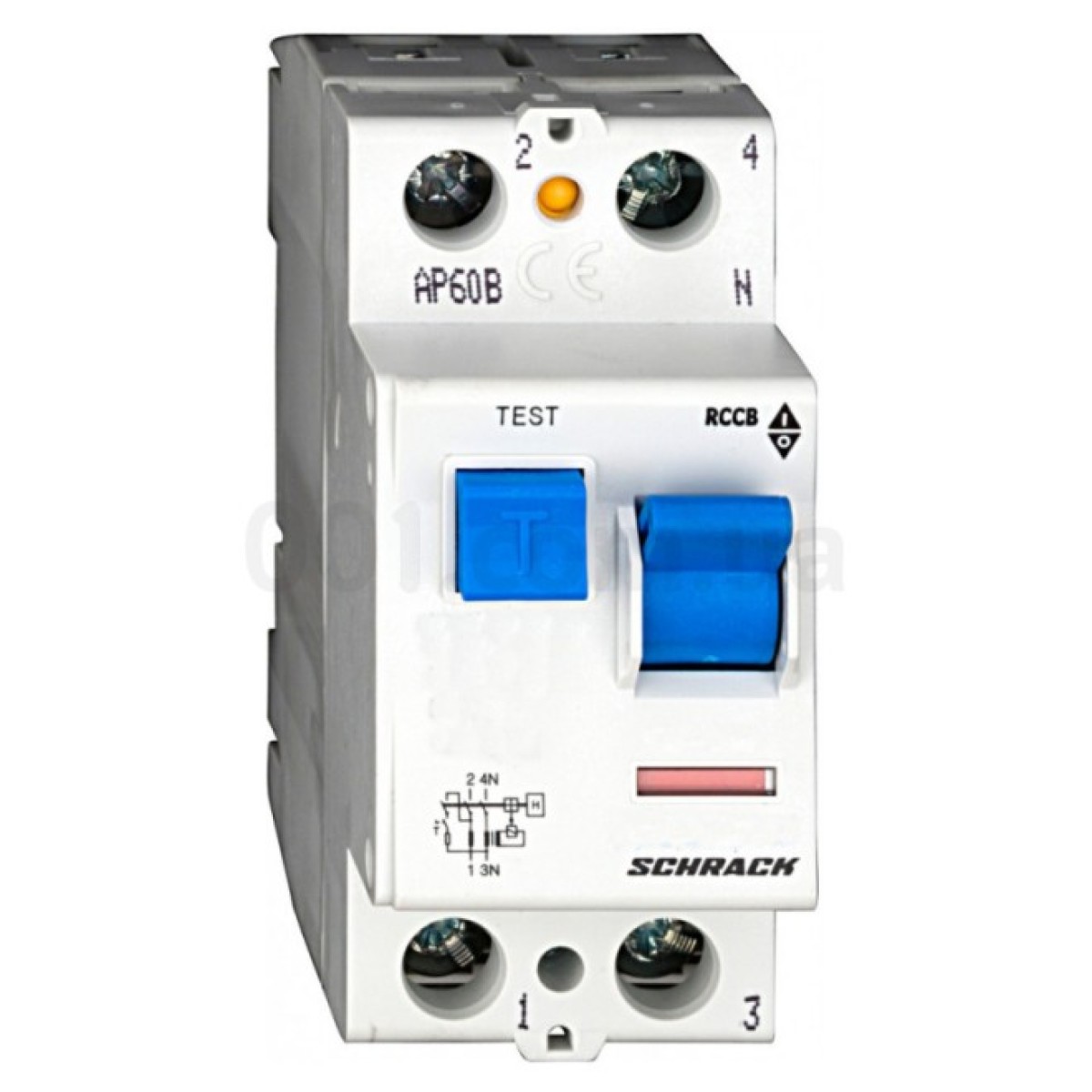 Пристрій захисного відключення (ПЗВ) 6кА/100мА 2P 63А тип AC, Schrack Technik 98_98.jpg - фото 1