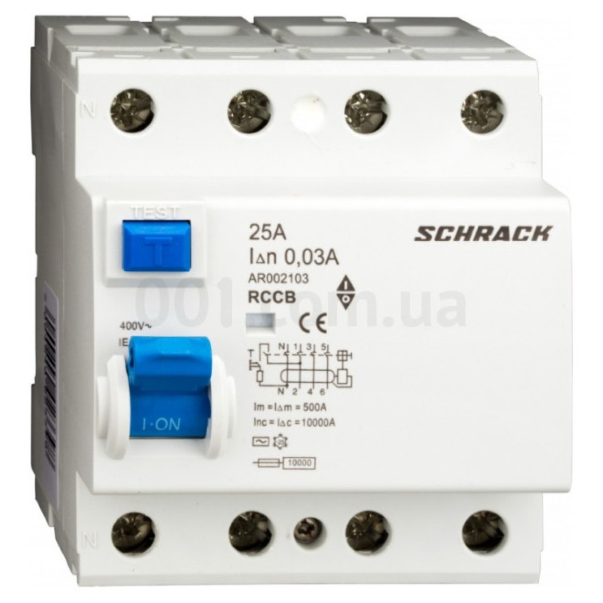 Пристрій захисного відключення (ПЗВ) AMPARO 10кА/30мА 4P 25А тип AC, Schrack Technik 256_256.jpg