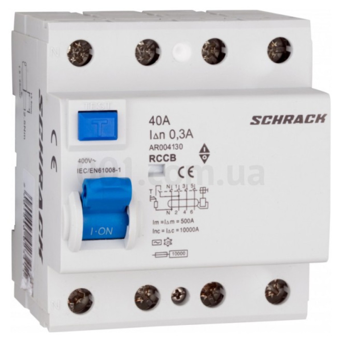 Пристрій захисного відключення (ПЗВ) AMPARO 10кА/300мА 4P 40А тип AC, Schrack Technik 98_98.jpg - фото 1