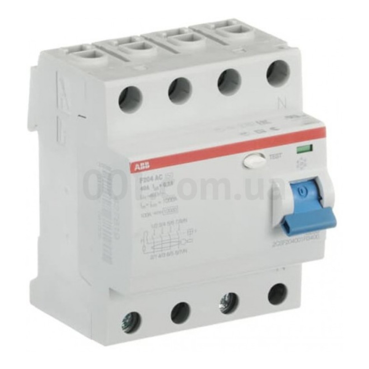 Диференційний вимикач (ПЗВ) F204AC-40/0.3 4P 40А 300мА тип AC, ABB 98_98.jpg - фото 2