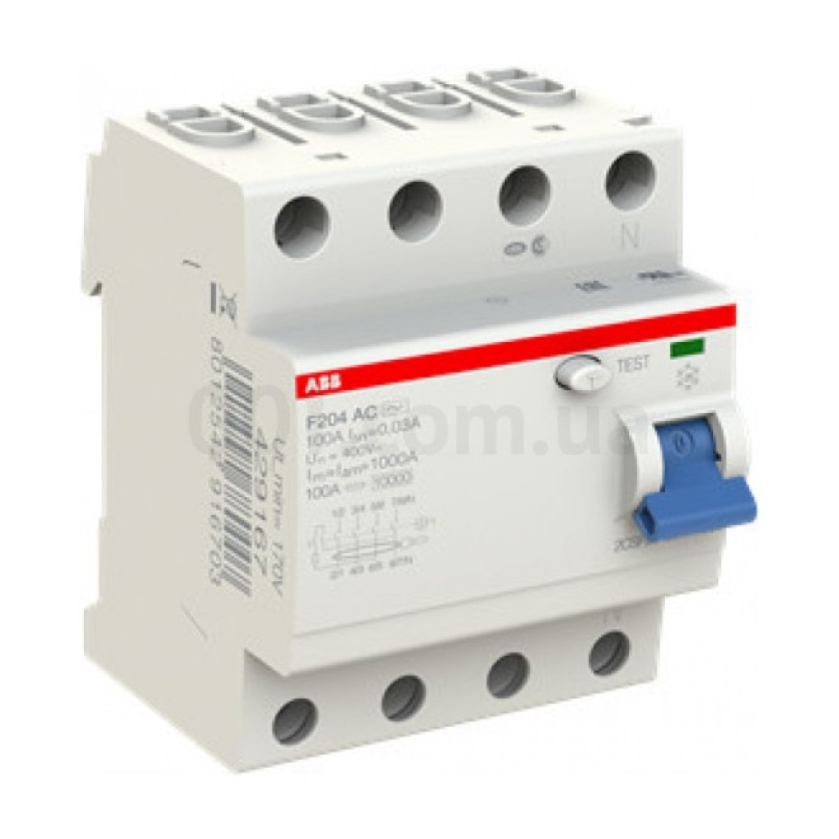 Диференційний вимикач (ПЗВ) F204AC-100/0,03 100А 4Р 30mA тип AC, ABB 256_256.jpg