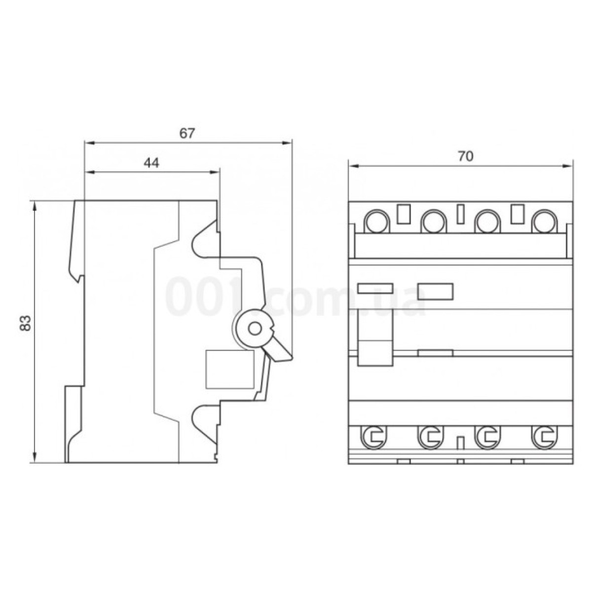 Устройство защитного отключения (УЗО) CF426J 4P 25A 300mA тип AC, Hager 98_98.jpg - фото 2