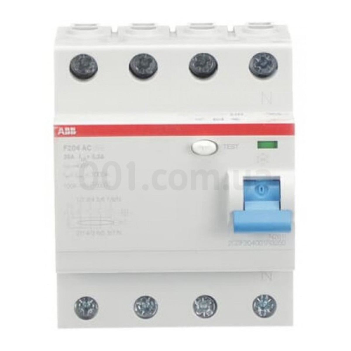 Диференційний вимикач (ПЗВ) F204AC-25/0.3 4P 25А 300мА тип AC, ABB 98_98.jpg - фото 4