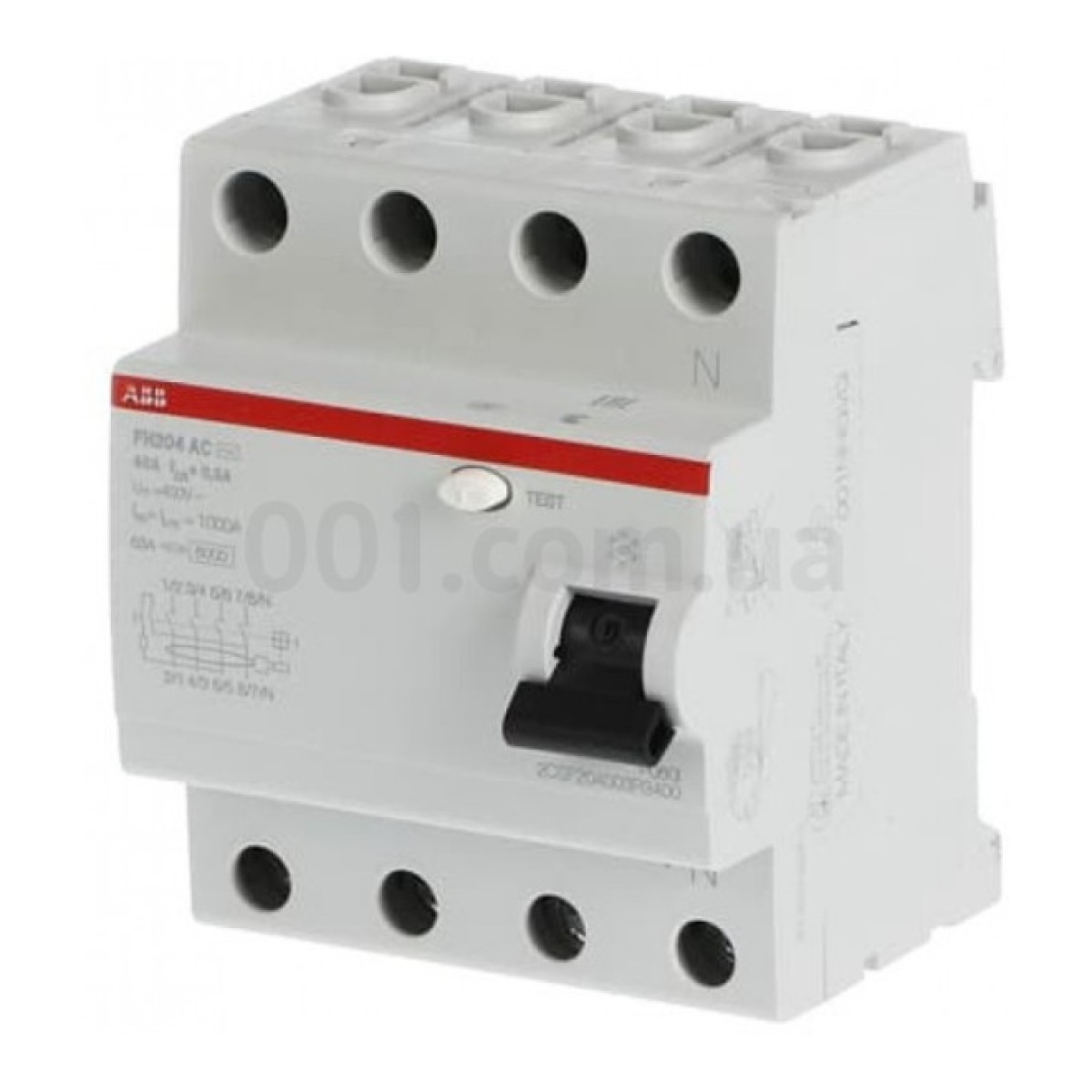 Диференційний вимикач (ПЗВ) FH204AC-40/0,3 40А 4Р 300mA тип AC, ABB 98_98.jpg - фото 2