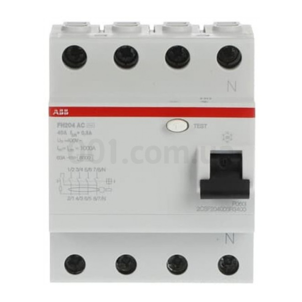 Дифференциальный выключатель (УЗО) FH204AC-40/0,3 40А 4Р 300mA тип AC, ABB 98_98.jpg - фото 4