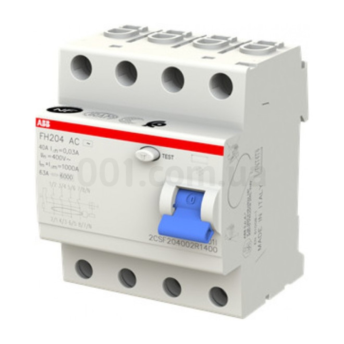 Диференційний вимикач (ПЗВ) FH204AC-40/0,03 40А 4Р 30mA тип AC, ABB 98_98.jpg - фото 4