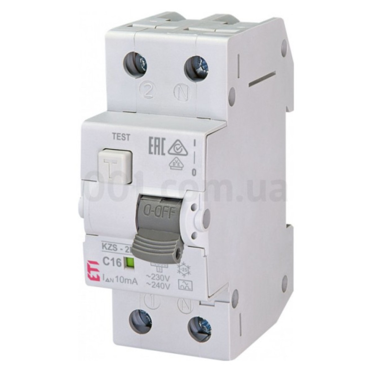 Диференційний автоматичний вимикач KZS-2M C 16/0,01 тип A (10kA), ETI 98_98.jpg - фото 1