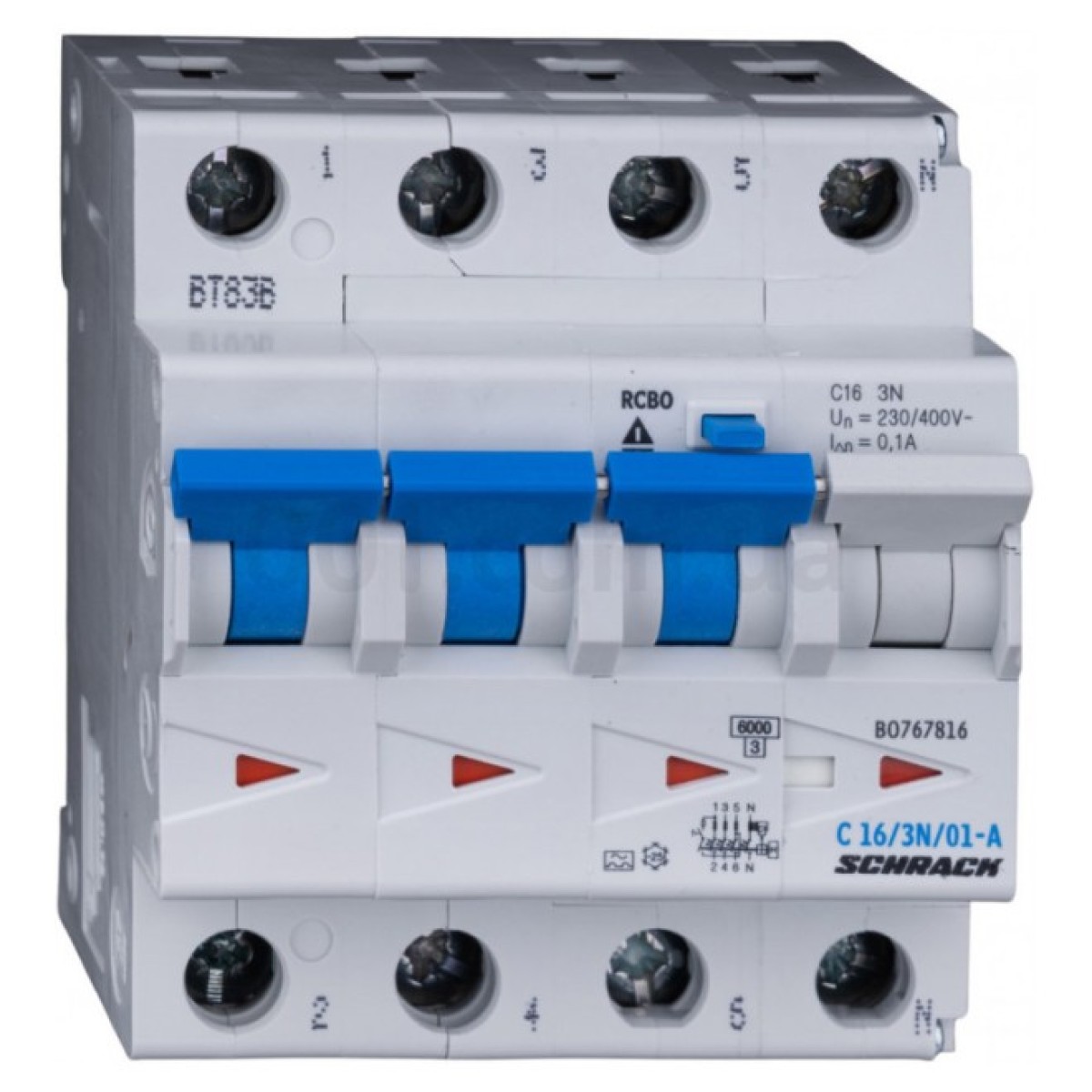 Автоматичний вимикач диференційного струму 6кА/100мА 3P+N 16A х-ка C тип A, Schrack Technik 256_256.jpg