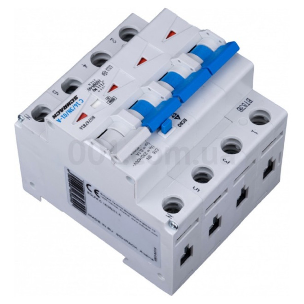 Автоматический выключатель дифференциального тока 6кА/100мА 3P+N 16A х-ка C тип A, Schrack Technik 98_98.jpg - фото 5