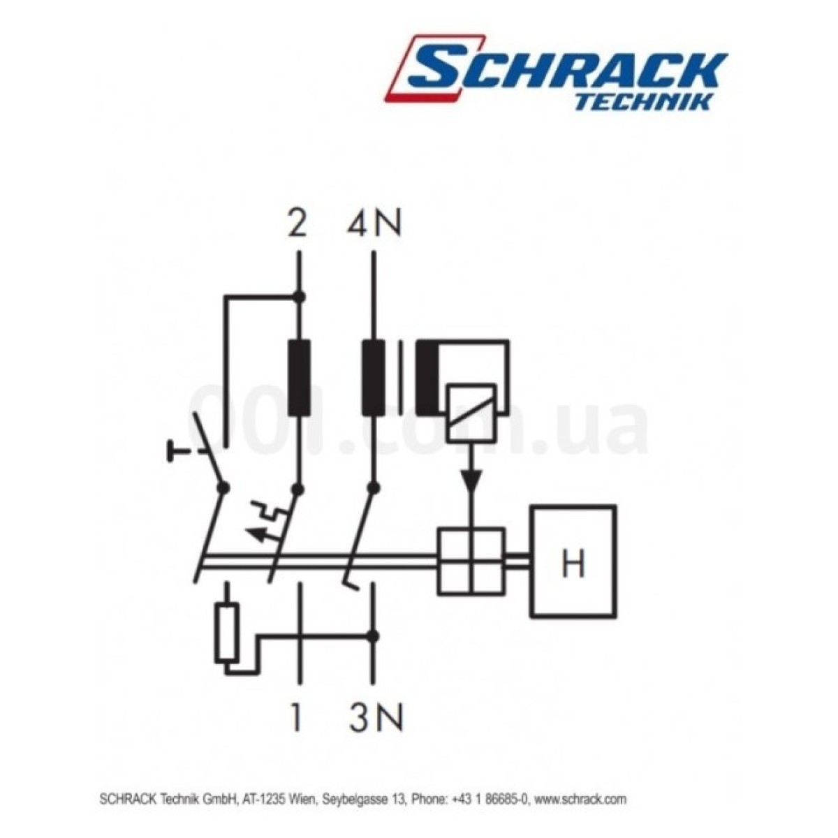 Автоматичний вимикач диференційного струму 10кА/30мА 1P+N 20A х-ка C тип АС, Schrack Technik 98_98.jpg - фото 3