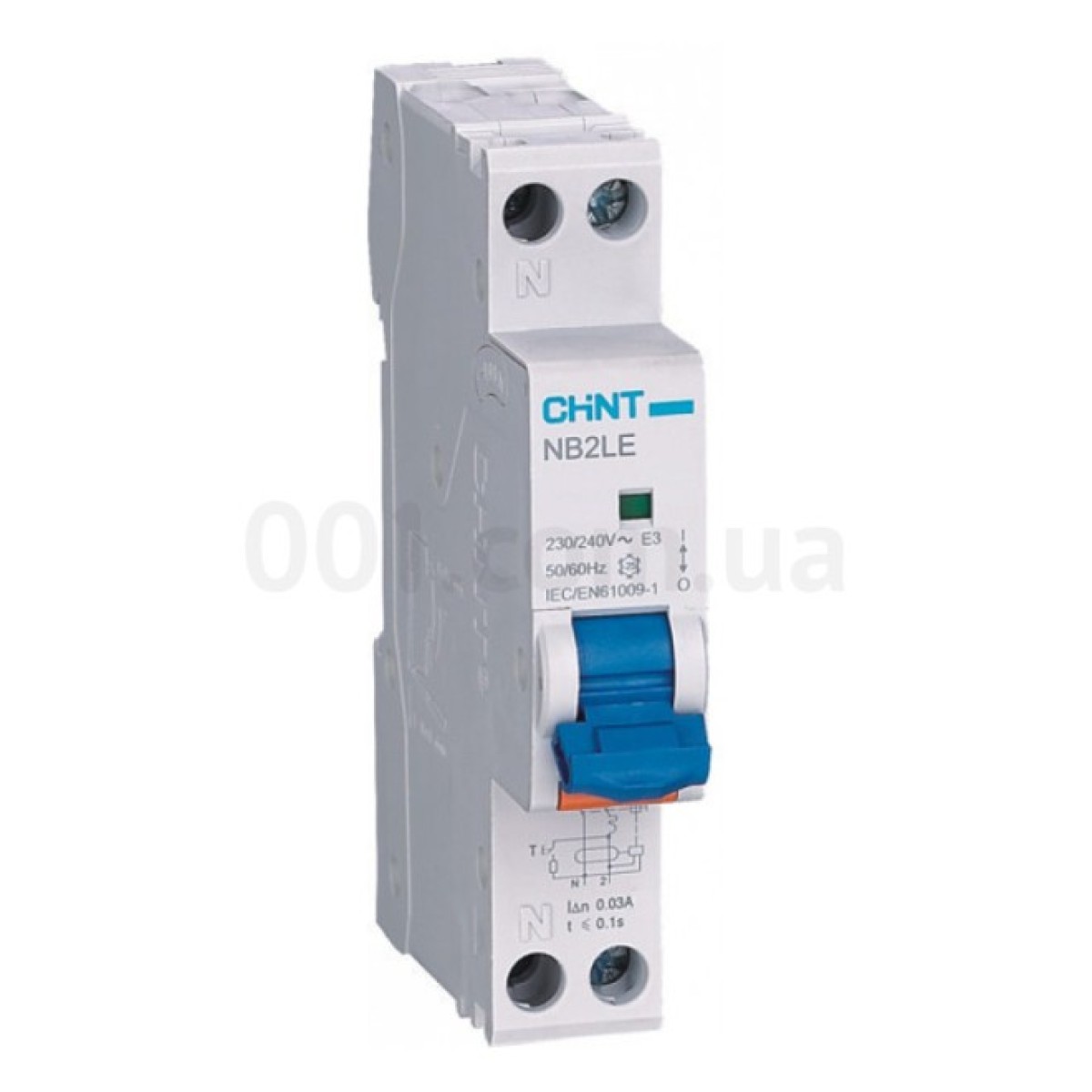 Диференційний автоматичний вимикач NB2LE 1P+N 6кА C16 30мА тип AC 6кА (18мм), CHINT 256_256.jpg