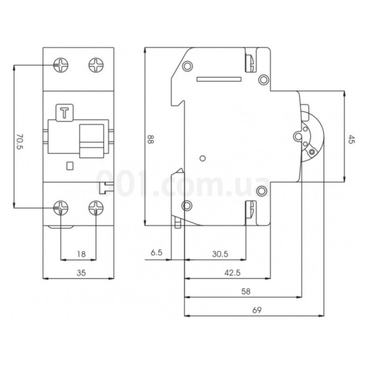 Диференційний автоматичний вимикач KZS-2M C 16/0,01 тип A (10kA), ETI 98_98.jpg - фото 4