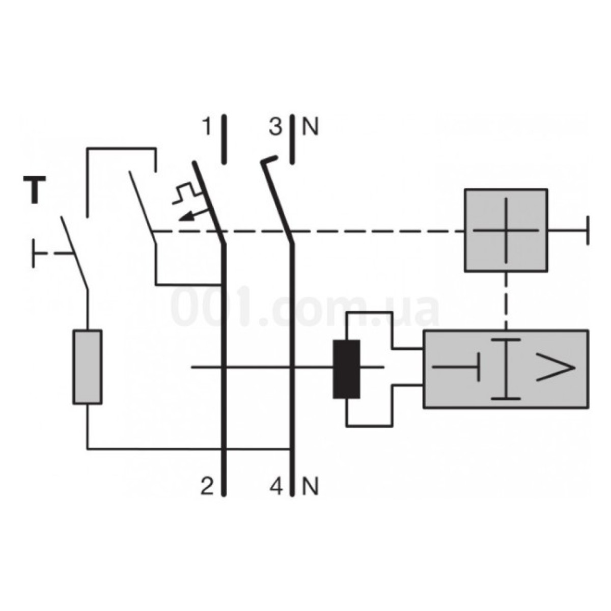 Дифференциальный автоматический выключатель AD956J 1P+N 6kA C-6A 30mA тип A, Hager 98_98.jpg - фото 4