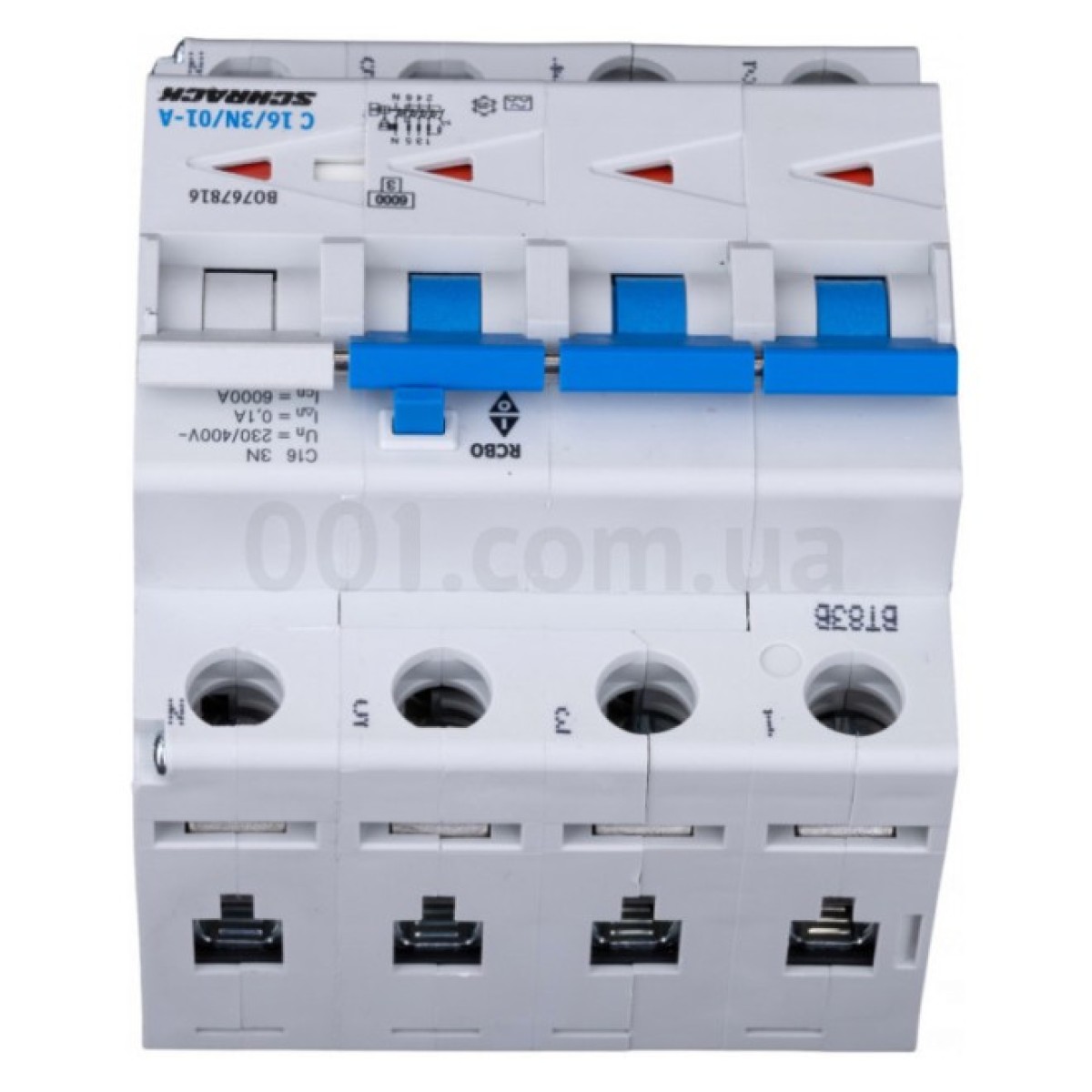 Автоматический выключатель дифференциального тока 6кА/100мА 3P+N 16A х-ка C тип A, Schrack Technik 98_98.jpg - фото 9