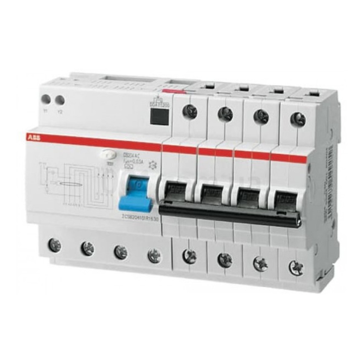 Диференційний автоматичний вимикач DS204AC-C50/0,03 4P 50А 30мА C 6кА, ABB 98_98.jpg - фото 1