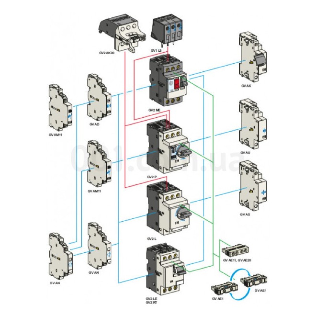 Автоматический выключатель защиты двигателя TeSys GV2 2,5-4А, Schneider Electric 98_98.jpg - фото 2