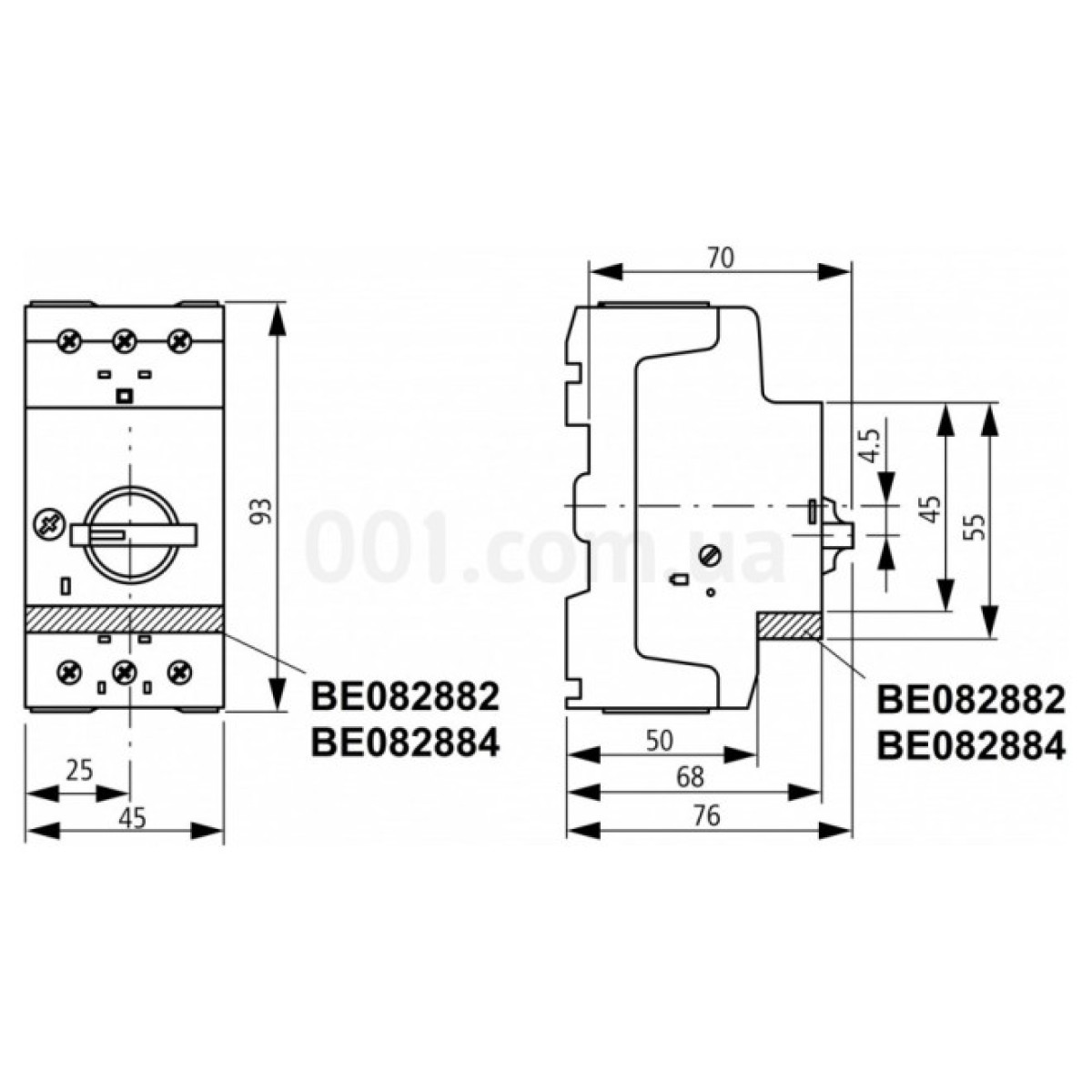 Автоматический выключатель защиты двигателя (АВЗД) 1,6-2,5А BE5, Schrack Technik 98_98.jpg - фото 2