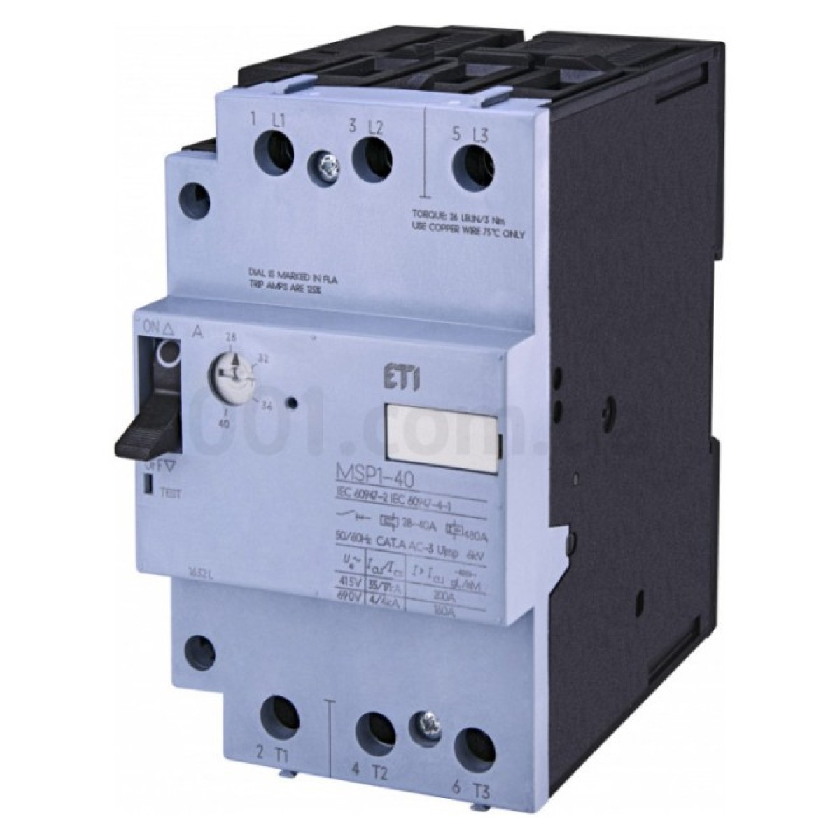 Автоматический выключатель защиты двигателя MSP1-40 (18,5 kW, 28-40A), ETI 98_98.jpg - фото 1