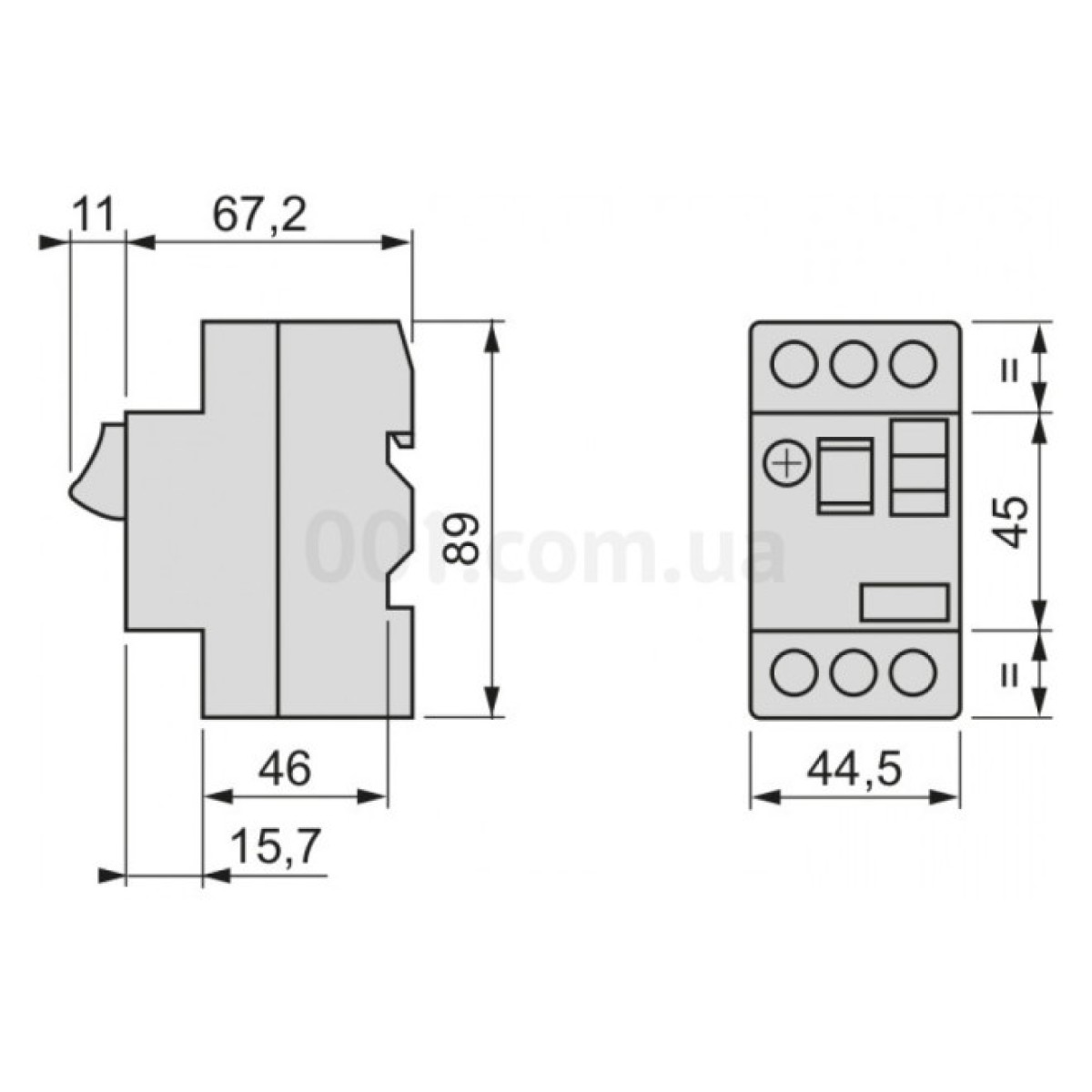 Автоматический выключатель защиты двигателя TeSys GV2 13-18А, Schneider Electric 98_98.jpg - фото 3