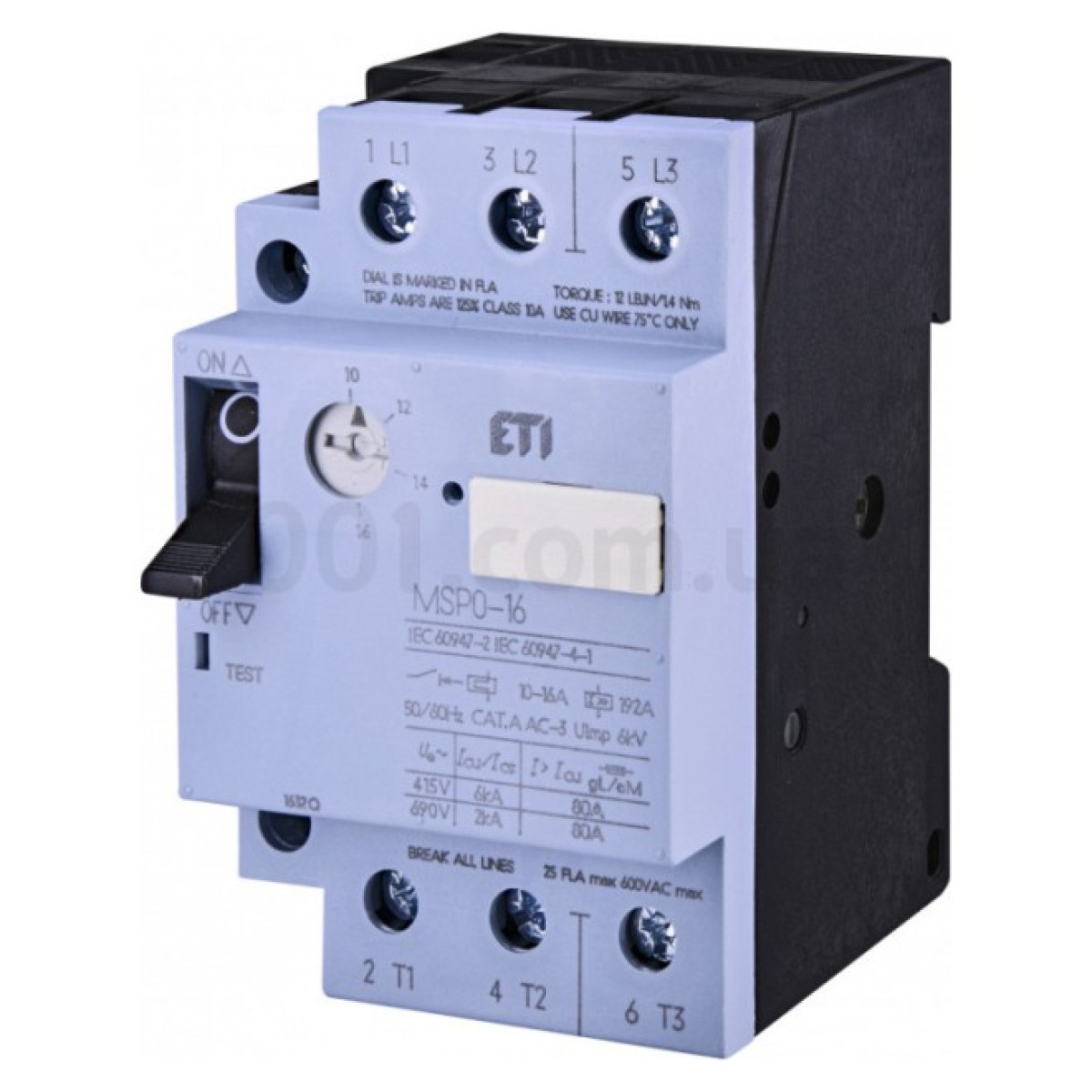 Автоматический выключатель защиты двигателя MSP0-16 (7,5 kW, 10-16A), ETI 98_98.jpg - фото 1
