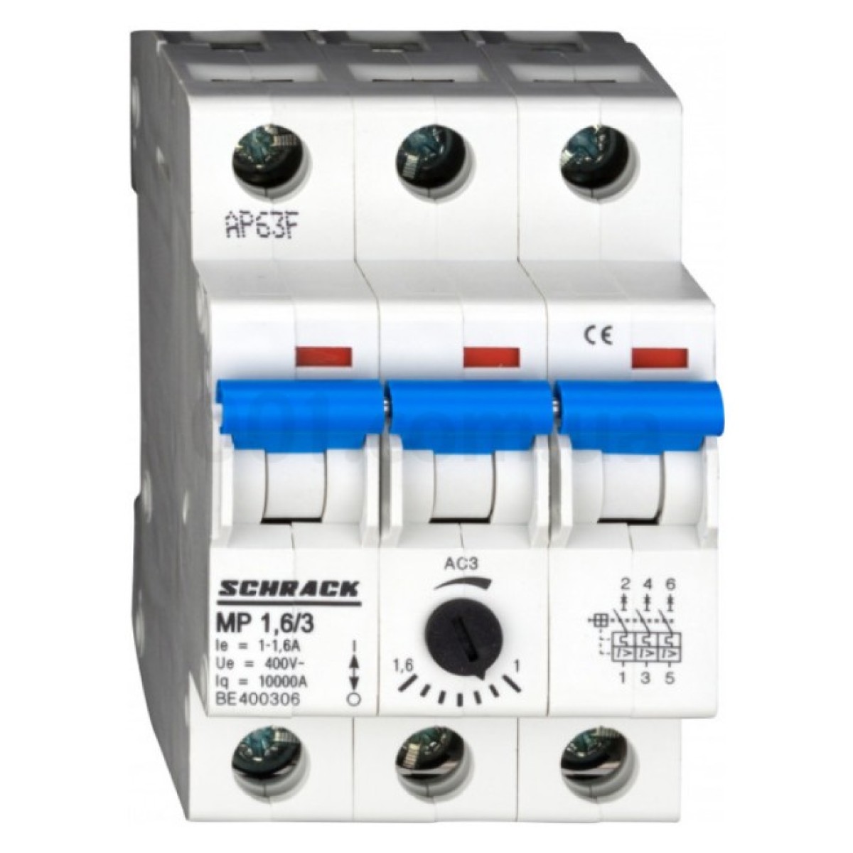 Автоматичний вимикач захисту двигуна (АВЗД) 1-1.6А MP (BE4), Schrack Technik 256_256.jpg