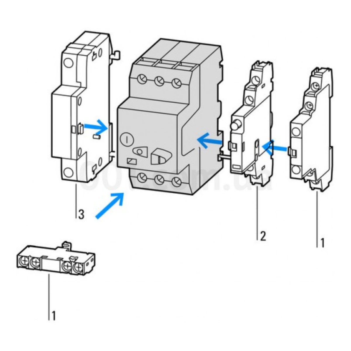 Автоматичний вимикач захисту двигуна PKZM01-1,6 Ir=1...1,6А, Eaton (Moeller) 98_98.jpg - фото 2