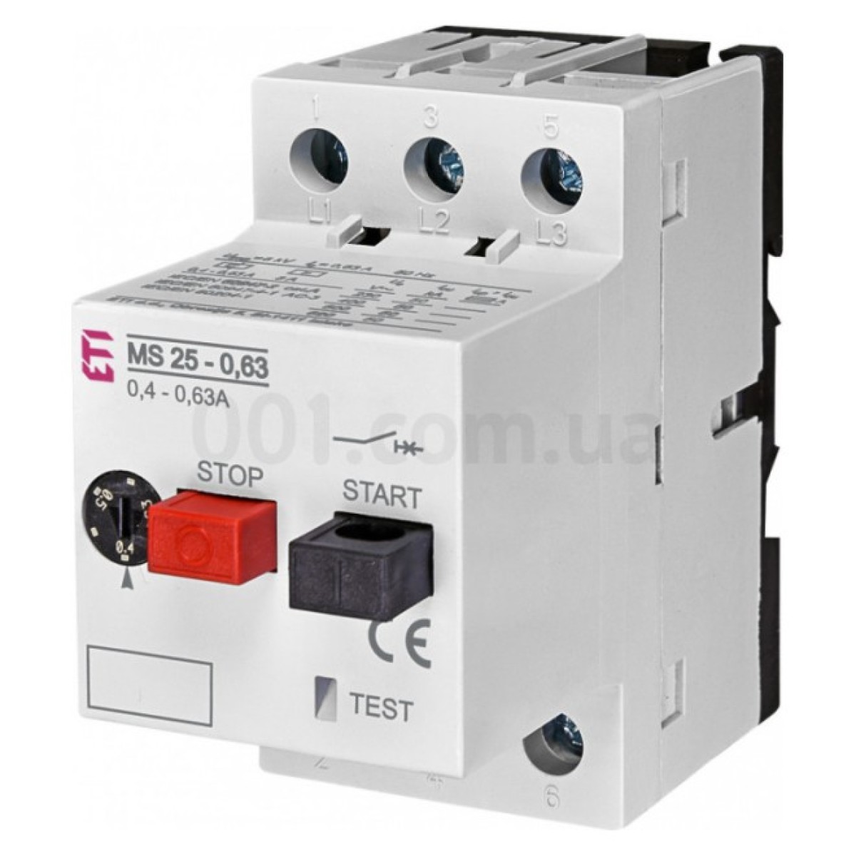 Автоматичний вимикач захисту двигуна MS25-0,63 (0,4-0,63А), ETI 256_256.jpg