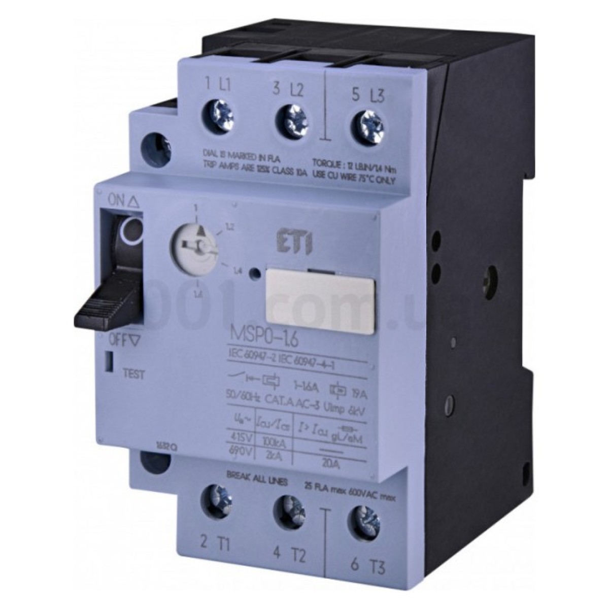 Автоматичний вимикач захисту двигуна MSP0-1,6 (0,37-0,55 kW, 1.0-1.6A), ETI 256_256.jpg