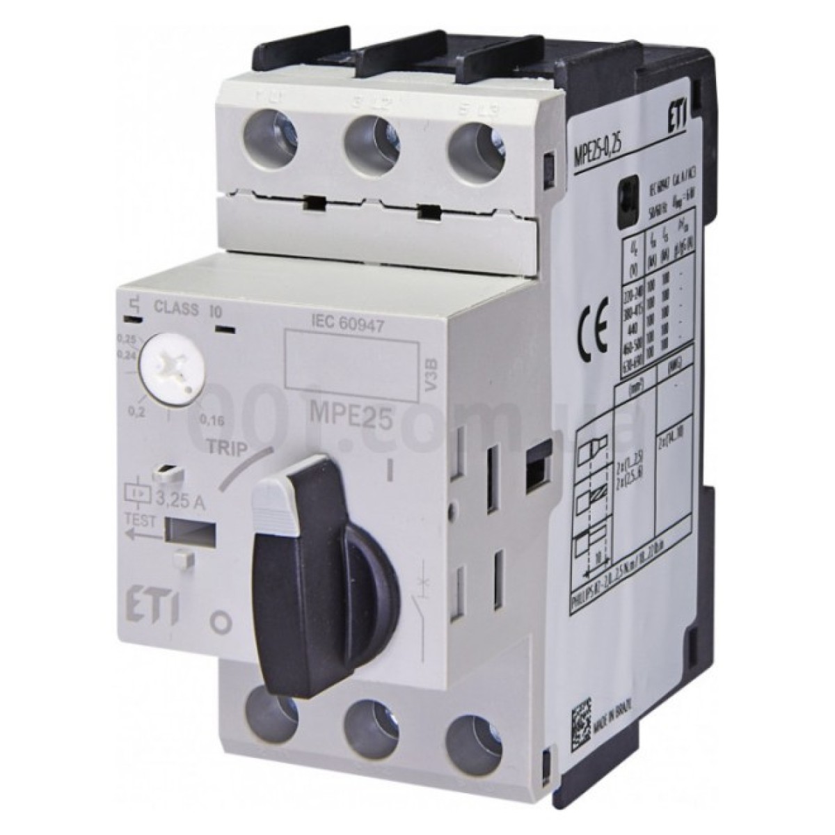 Автоматичний вимикач захисту двигуна MPE25-0,25 (0,16-0,25А), ETI 256_256.jpg