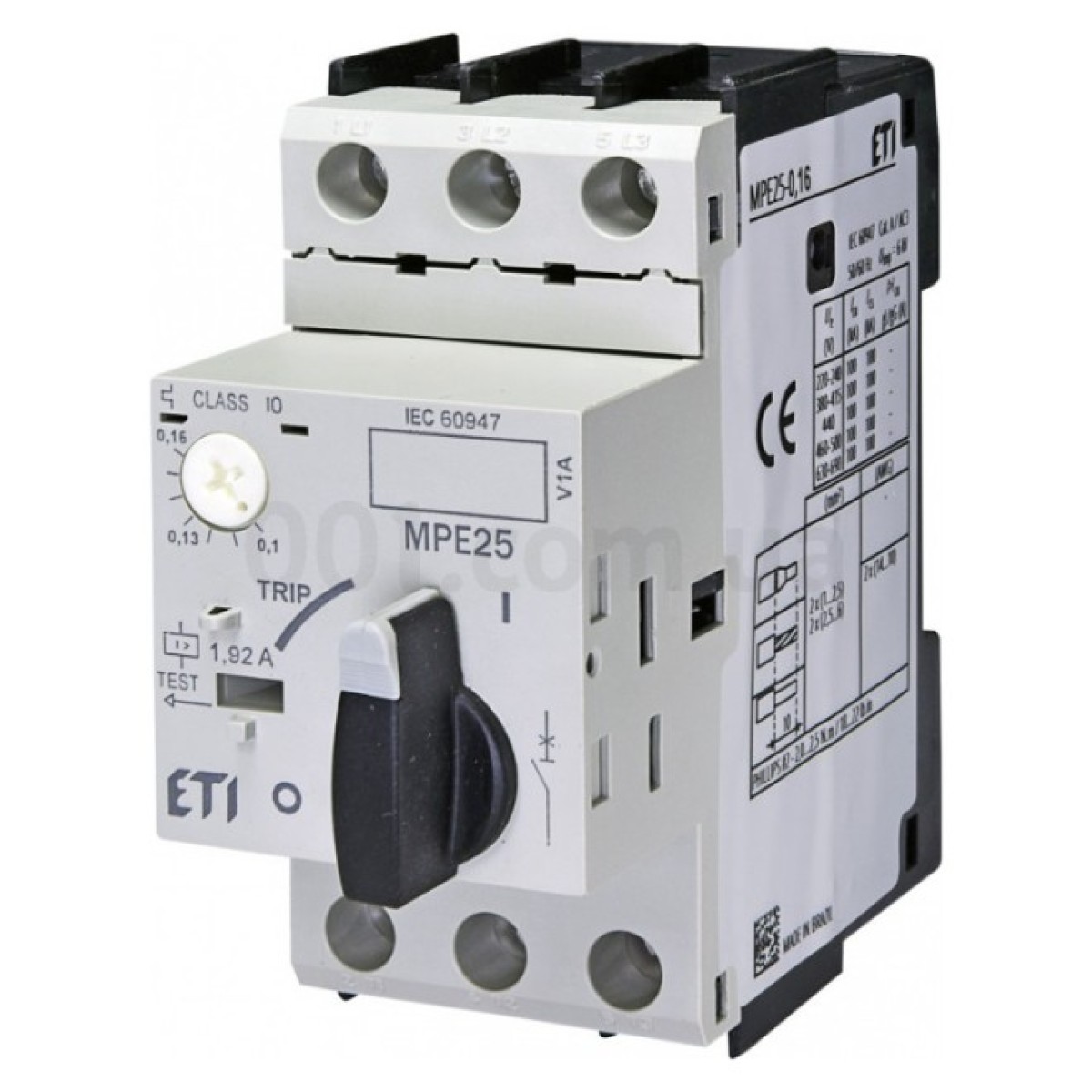 Автоматический выключатель защиты двигателя MPE25-0,16 (0,1-0,16А), ETI 98_98.jpg - фото 1