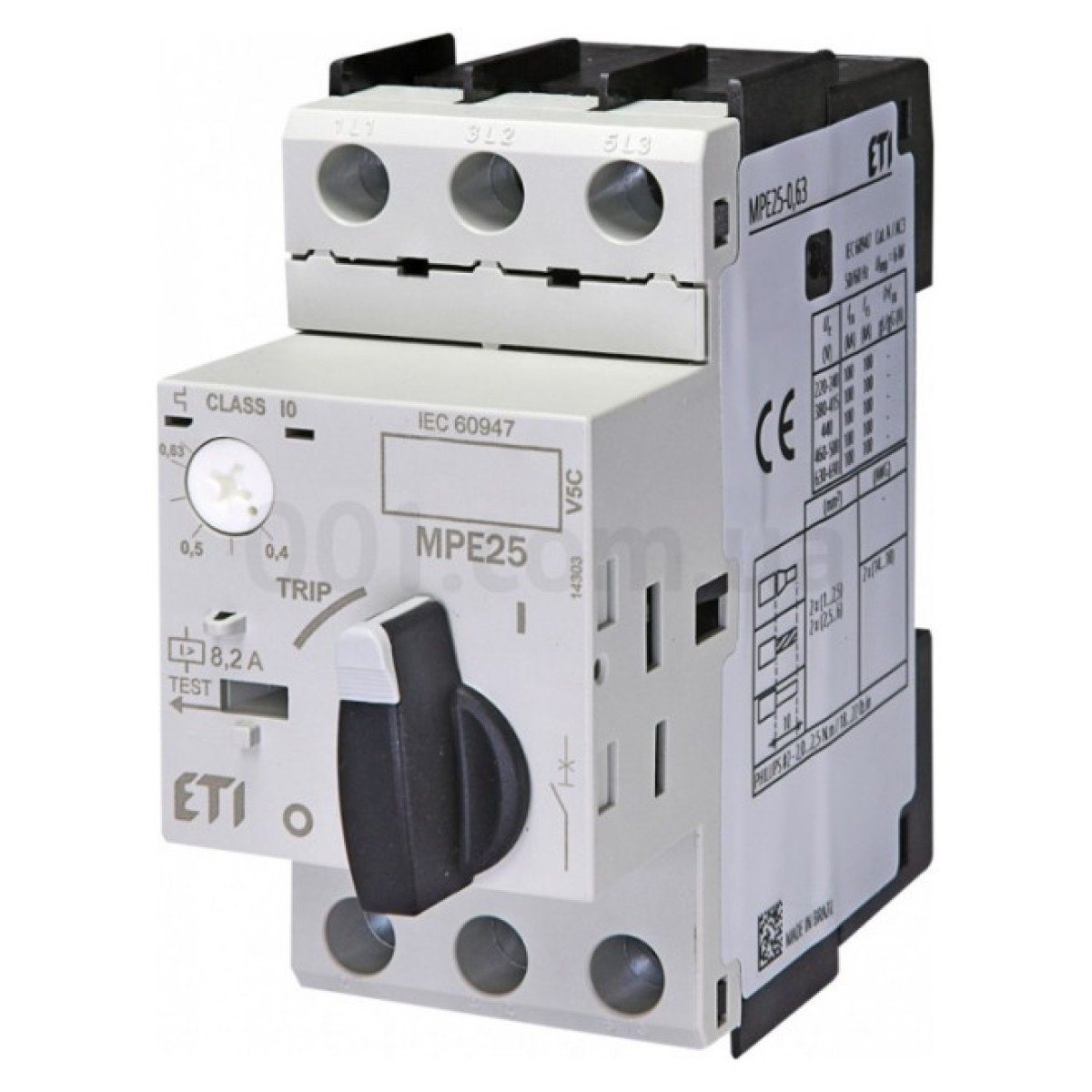 Автоматический выключатель защиты двигателя MPE25-0,63 (0,4-0,63А), ETI 256_256.jpg