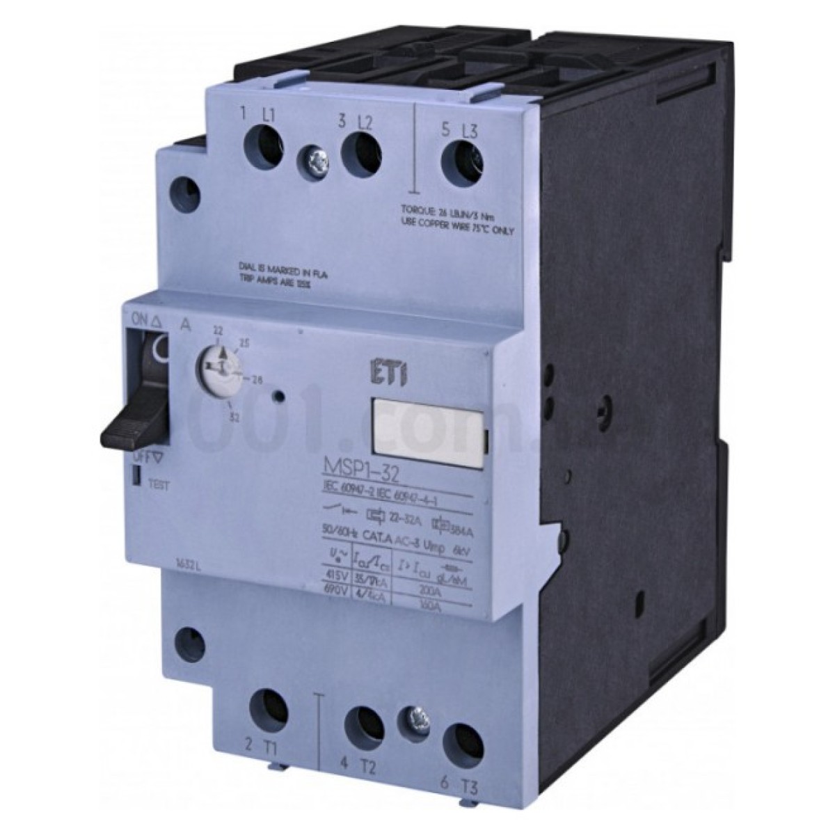 Автоматичний вимикач захисту двигуна MSP1-32 (15 kW, 22-32A), ETI 98_98.jpg - фото 1